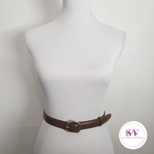 Brown Belt With Gold Buckle